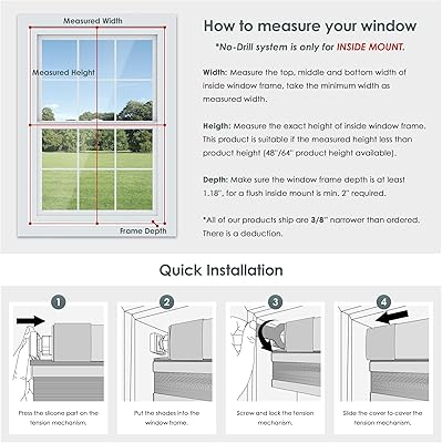 No-Drill Blackout Soft Cream Cellular Shades